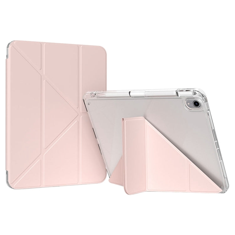 For iPad mini 2024 / mini 6 GEBEI Deformation Leather Tablet Case(Pink)