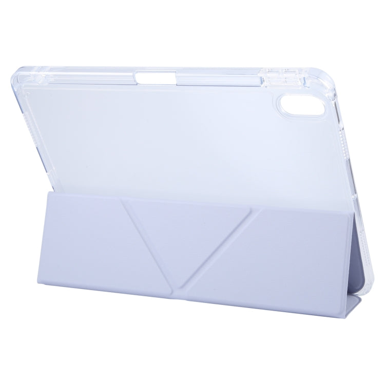 For iPad Pro 13 2024 GEBEI Deformation Leather Tablet Case(Purple)