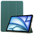 For iPad Air 13 2024 / 2025 Custer Pure Color 3-Fold Holder Smart Leather Tablet Case(Dark Green) - iPad Air 13 2025 / 2024 Cases by PMC TechLife | Online Shopping South Africa | PMC TechLife | Buy Now Pay Later Mobicred