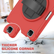 For iPad Pro 11 2024 Spider Wheel Silicone Hybrid PC Tablet Case(Red)