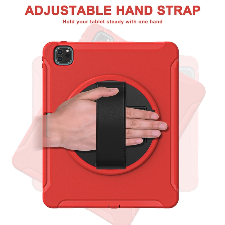 For iPad Pro 11 2024 Spider Wheel Silicone Hybrid PC Tablet Case(Red)