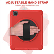 For iPad Pro 11 2024 Spider Wheel Silicone Hybrid PC Tablet Case(Red)