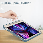 For iPad Pro 11 2024 Spider Wheel Silicone Hybrid PC Tablet Case(Cornflower Blue)