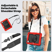 For iPad Pro 11 2024 Silicone Hybrid PC Tablet Protective Case(Red+Black)