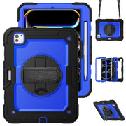 For iPad Pro 11 2024 Silicone Hybrid PC Tablet Protective Case(Dark Blue+Black)