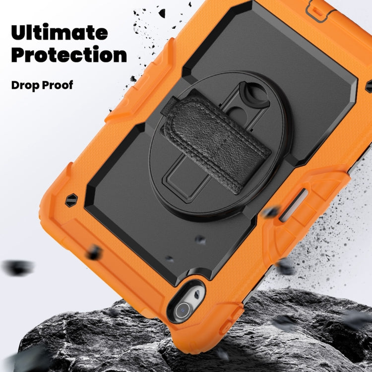For iPad Air 11 2024 / Air 11 2025 Silicone Hybrid PC Tablet Protective Case(Orange+Black)