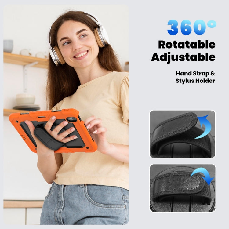 For iPad Air 11 2024 / Air 11 2025 Silicone Hybrid PC Tablet Protective Case(Orange+Black)