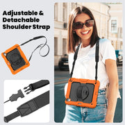 For iPad Air 11 2024 / Air 11 2025 Silicone Hybrid PC Tablet Protective Case(Orange+Black)