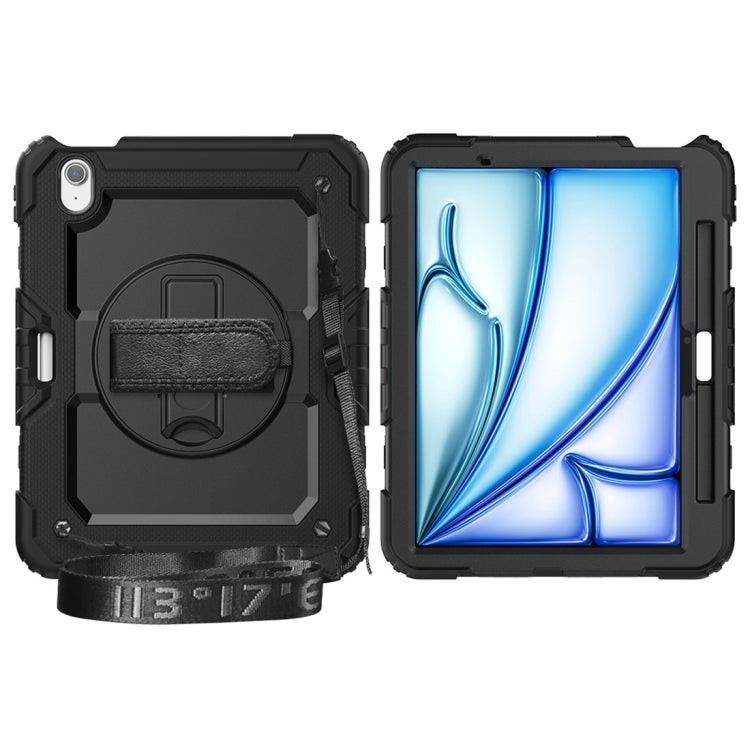 For iPad Air 11 2024 / Air 11 2025 Silicone Hybrid PC Tablet Protective Case(Black)