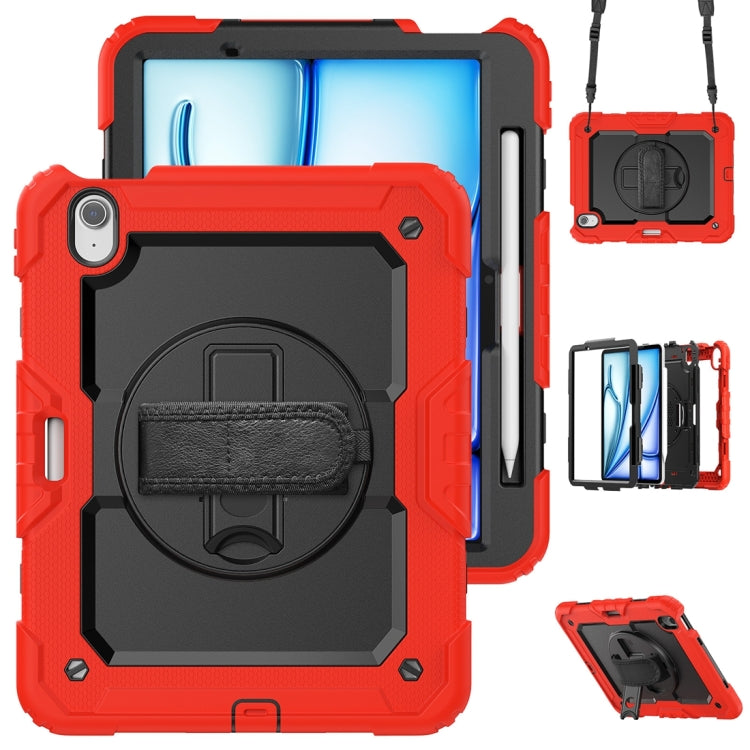 For iPad Air 11 2024 / Air 11 2025 Silicone Hybrid PC Tablet Protective Case(Red+Black)