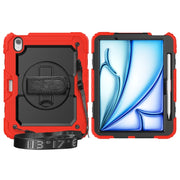 For iPad Air 11 2024 / Air 11 2025 Silicone Hybrid PC Tablet Protective Case(Red+Black)