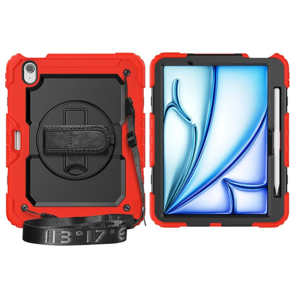 For iPad Air 11 2024 / Air 11 2025 Silicone Hybrid PC Tablet Protective Case(Red+Black)