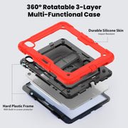 For iPad Air 11 2024 / Air 11 2025 Silicone Hybrid PC Tablet Protective Case(Red+Black)