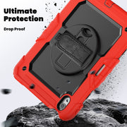 For iPad Air 11 2024 / Air 11 2025 Silicone Hybrid PC Tablet Protective Case(Red+Black)