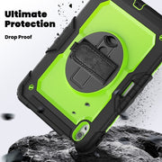 For iPad Air 11 2024 Silicone + PC Tablet Protective Case(Yellow Green+Black)