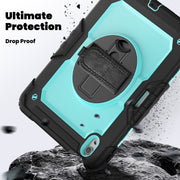 For iPad Air 11 2024 Silicone + PC Tablet Protective Case(Light Blue+Black)