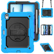For iPad Air 11 2024 / Air 11 2025 Silicone Hybrid PC Tablet Protective Case(Black+Light Blue) - iPad Air 11 2025 / 2024 Cases by PMC TechLife | Online Shopping South Africa | PMC TechLife | Buy Now Pay Later Mobicred