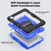 For iPad Air 11 2024 / Air 11 2025 Silicone Hybrid PC Tablet Protective Case(Dark Blue+Black)