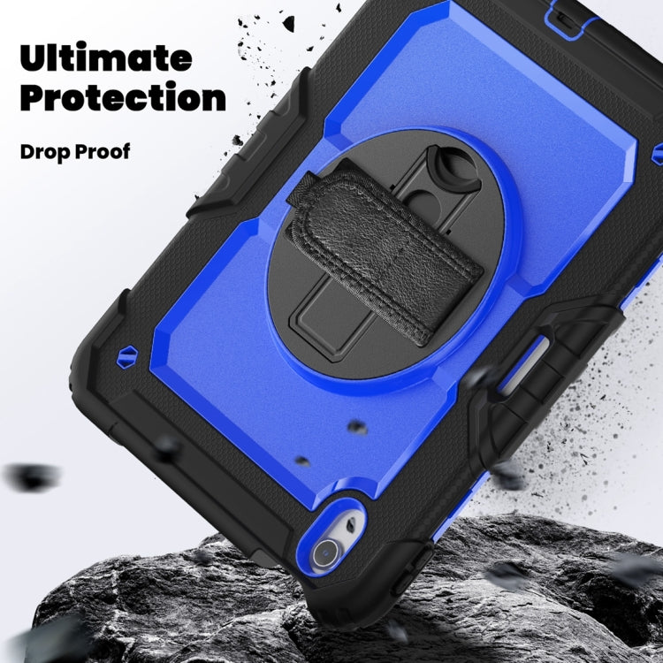 For iPad Air 11 2024 / Air 11 2025 Silicone Hybrid PC Tablet Protective Case(Dark Blue+Black)