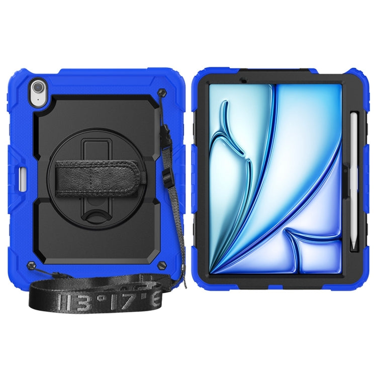 For iPad Air 11 2024 / Air 11 2025 Silicone Hybrid PC Tablet Protective Case(Black+Dark Blue)