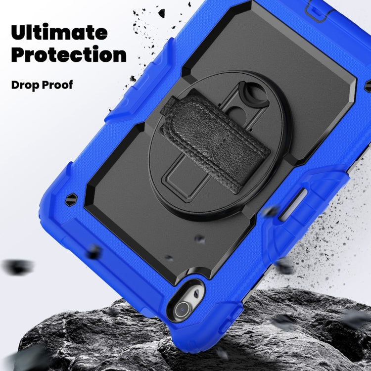 For iPad Air 11 2024 / Air 11 2025 Silicone Hybrid PC Tablet Protective Case(Black+Dark Blue)