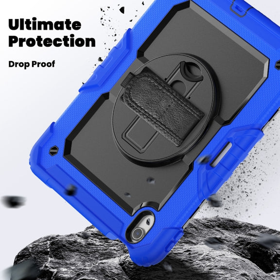 For iPad Air 11 2024 / Air 11 2025 Silicone Hybrid PC Tablet Protective Case(Black+Dark Blue)