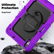 For iPad Air 11 2024 / Air 11 2025 Silicone Hybrid PC Tablet Protective Case(Purple+Black)