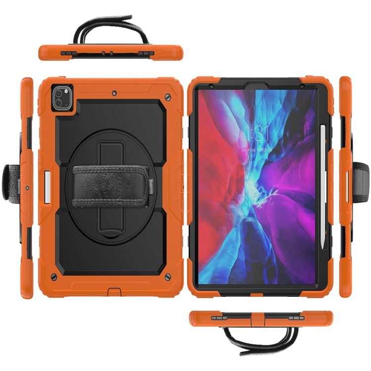 For iPad Pro 13 2024 Silicone Hybrid PC Tablet Protective Case(Orange+Black)