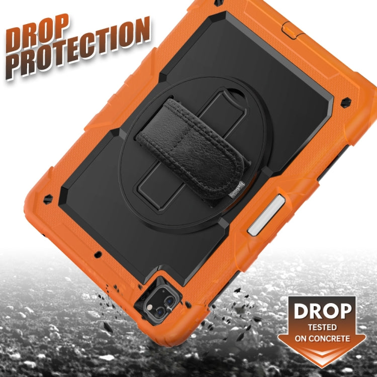 For iPad Pro 13 2024 Silicone Hybrid PC Tablet Protective Case(Orange+Black)