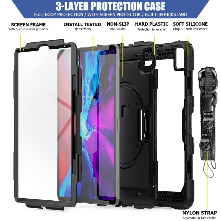 For iPad Pro 13 2024 Silicone Hybrid PC Tablet Protective Case(Black)
