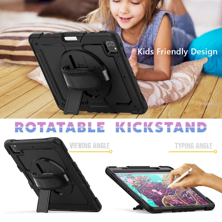 For iPad Pro 13 2024 Silicone Hybrid PC Tablet Protective Case(Black)