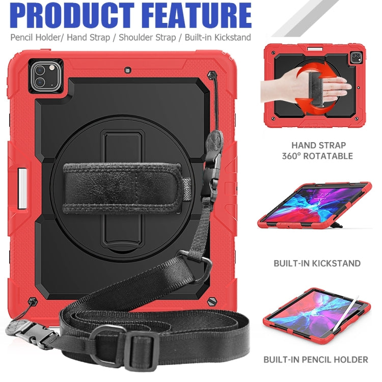 For iPad Pro 13 2024 Silicone + PC Tablet Protective Case(Red+Black)