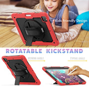 For iPad Pro 13 2024 Silicone + PC Tablet Protective Case(Red+Black)