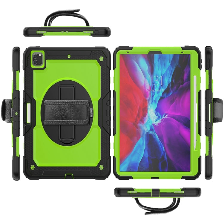 For iPad Pro 13 2024 Silicone + PC Tablet Protective Case(Yellow Green+Black)