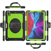 For iPad Pro 13 2024 Silicone + PC Tablet Protective Case(Yellow Green+Black)