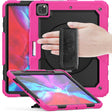 For iPad Pro 13 2024 Silicone + PC Tablet Protective Case(Black+Rose Red) - iPad Pro 13 2024 Cases by PMC TechLife | Online Shopping South Africa | PMC TechLife | Buy Now Pay Later Mobicred