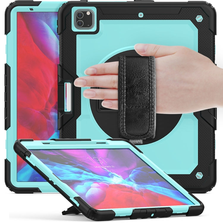 For iPad Pro 13 2024 Silicone Hybrid PC Tablet Protective Case(Light Blue+Black)