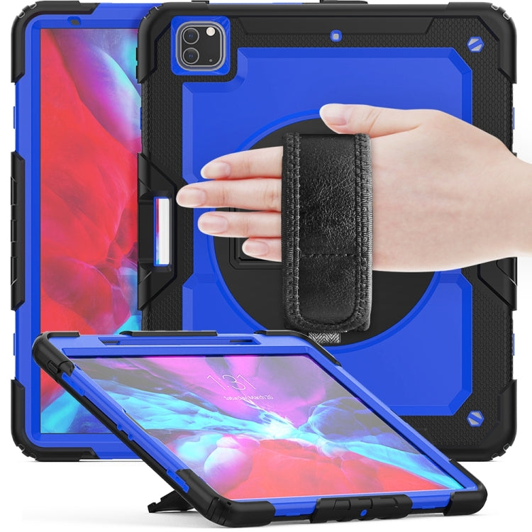 For iPad Pro 13 2024 Silicone Hybrid PC Tablet Protective Case(Dark Blue+Black)