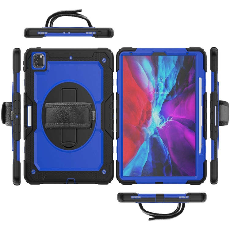 For iPad Pro 13 2024 Silicone Hybrid PC Tablet Protective Case(Dark Blue+Black)