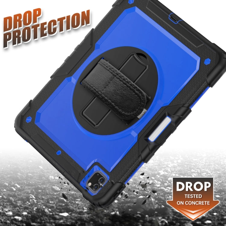 For iPad Pro 13 2024 Silicone Hybrid PC Tablet Protective Case(Dark Blue+Black)