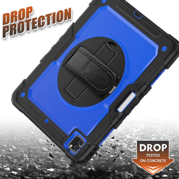 For iPad Pro 13 2024 Silicone Hybrid PC Tablet Protective Case(Dark Blue+Black)