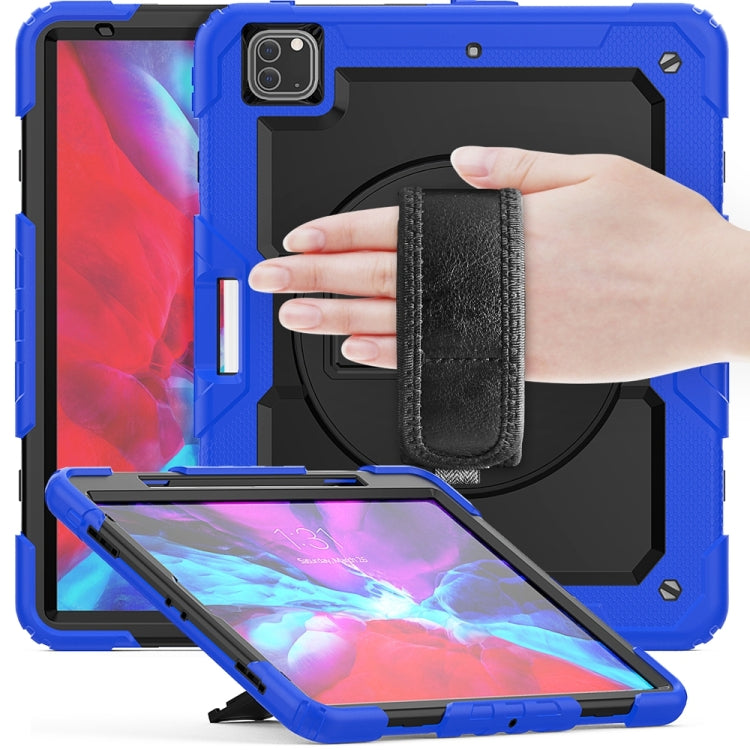 For iPad Pro 13 2024 Silicone Hybrid PC Tablet Protective Case(Black+Dark Blue)