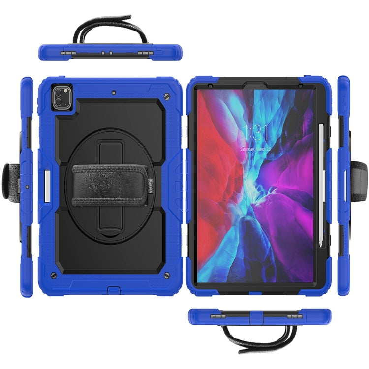 For iPad Pro 13 2024 Silicone Hybrid PC Tablet Protective Case(Black+Dark Blue)