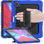For iPad Pro 13 2024 Silicone Hybrid PC Tablet Protective Case(Black+Dark Blue)