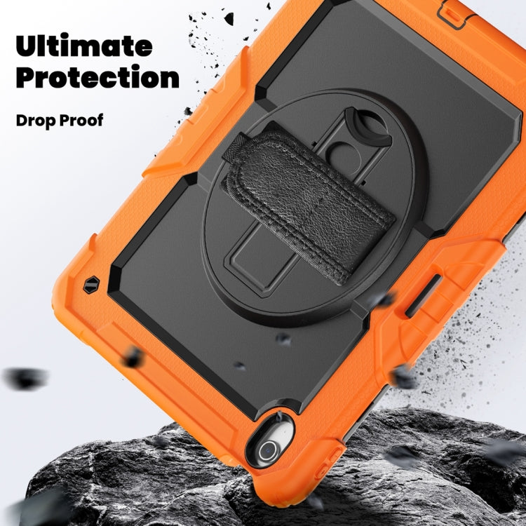 For iPad Air 13 2024 / Air 13 2025 Silicone Hybrid PC Tablet Protective Case(Orange+Black)