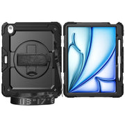 For iPad Air 13 2024 Silicone + PC Tablet Protective Case(Black)