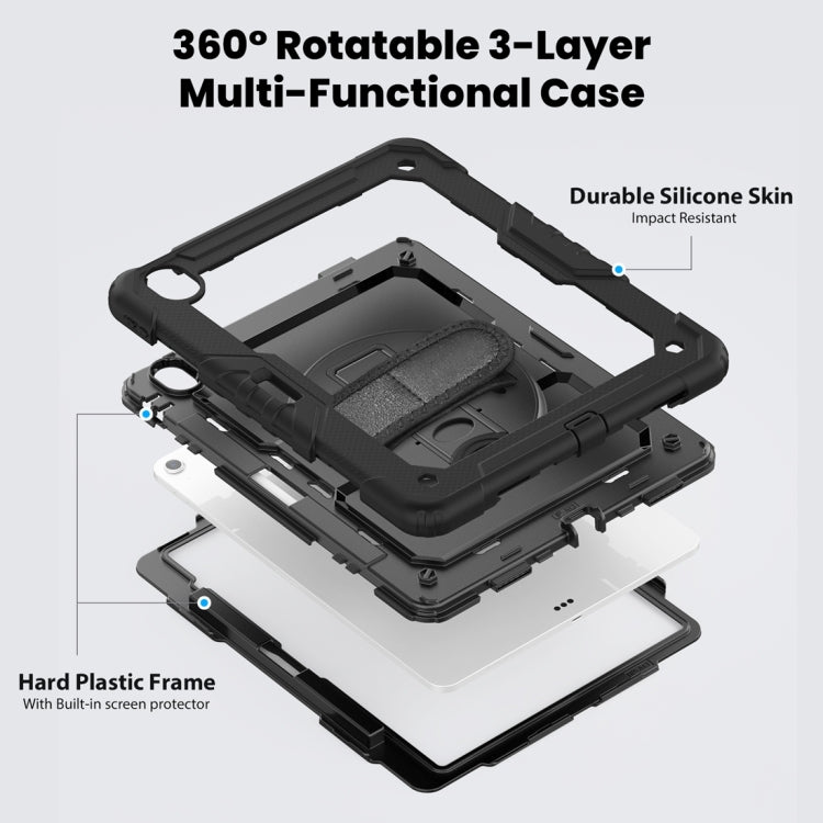 For iPad Air 13 2024 Silicone + PC Tablet Protective Case(Black)