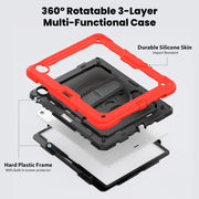 For iPad Air 13 2024 Silicone + PC Tablet Protective Case(Red+Black)
