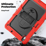 For iPad Air 13 2024 Silicone + PC Tablet Protective Case(Red+Black)
