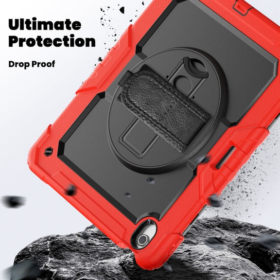 For iPad Air 13 2024 Silicone + PC Tablet Protective Case(Red+Black)